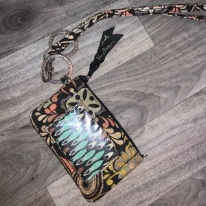vera bradley wallet and lanyard